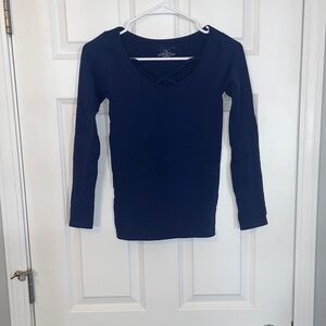 Classic Navy Long Sleeve Top